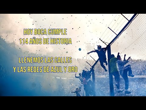 "114 años de #OrgulloXeneize" Barra: La 12 • Club: Boca Juniors • País: Argentina