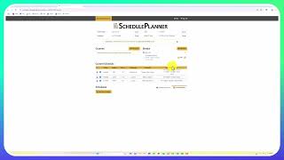 Detailed View of Class Schedule (Schedule Planner)