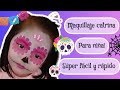Maquillaje Catrina Para Niña Súper Fácil Y Rápido Halloween Maquillaje Tutorial