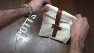 Make a Canvas and Leather, lined Lunch Bag (sew a sack)