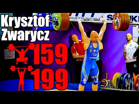 Krzysztof Zwarycz (85kg, Poland) 159kg Snatch 199kg Clean and Jerk - 2017 European Championship