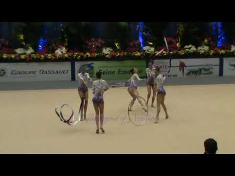 BULGARIA 3 ribbons 2 hoops - 2012 Corbeil (Friday evening demo)