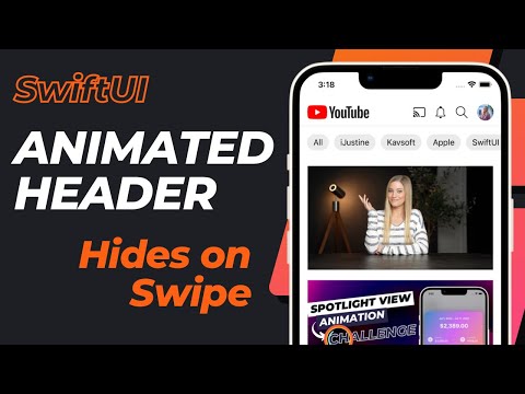 SwiftUI Animated Header - Hides On Swipe - Xcode 14 - SwiftUI Tutorials