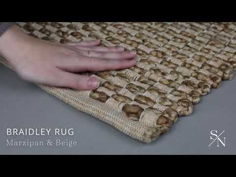 Braidley Natural Solid Beige Rug | Scout & Nimble
