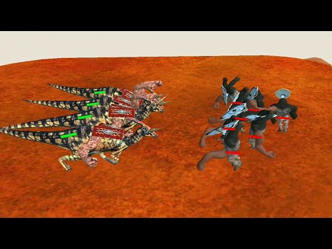 Herbivore Dinosaurs VS King Kong Army - Animal Revolt Battle Simulator