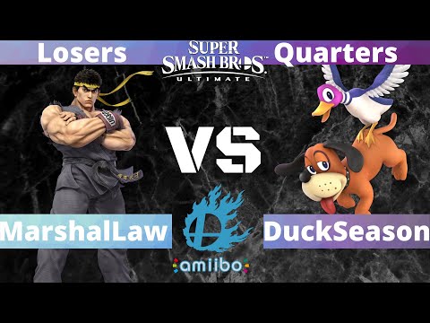 SUAL Amiibo Tournament #28 Losers Quarters - MarshalLaw (Ryu) Vs  DuckSeason (Duck Hunt)