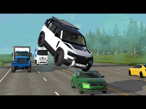 One Car vs Everything - BeamNG Drive - Land Rover: Defender - Tribute Special