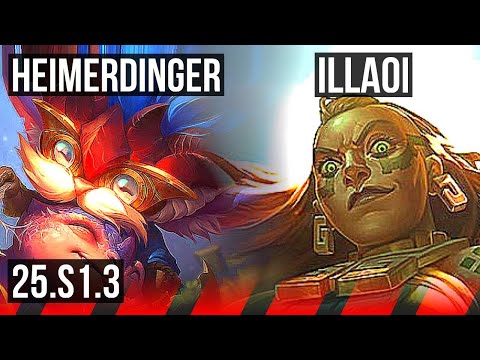HEIMERDINGER vs ILLAOI (TOP) | 700+ games | KR Master | 25.S1.3
