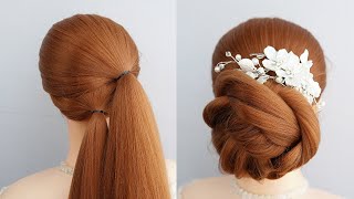 Simple & Elegant Updo Hairstyle For Wedding | Romantic Bridal Updo Hairstyle Ideas 2025
