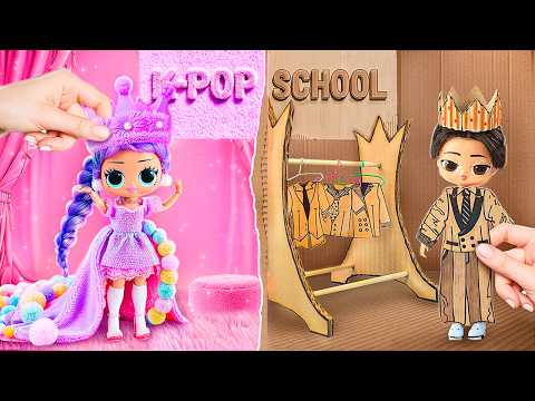 DIY in K-pop Demon Hunters Style! 10 Cardboard and Fluffy Crafts for Doll