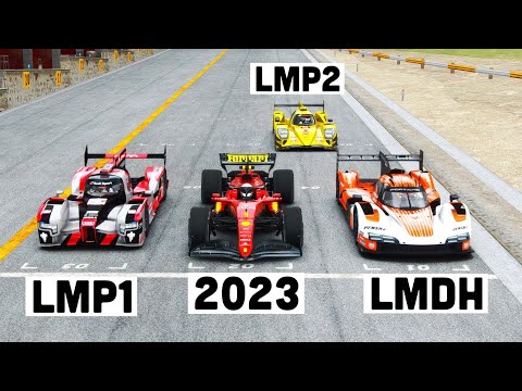 Ferrari F1 2023 vs LMDh vs LMP1 vs LMP2 - Monza GP