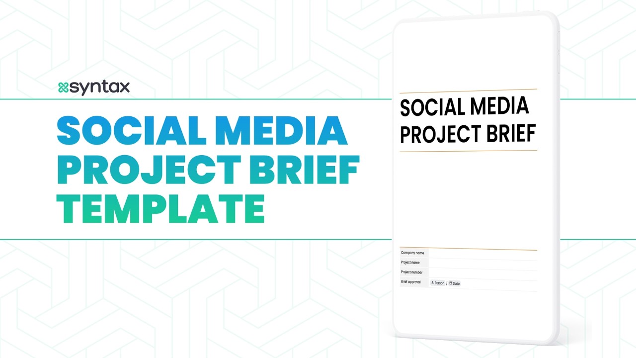 Social Media Project Brief Template – Google Docs – A4 / US Letter