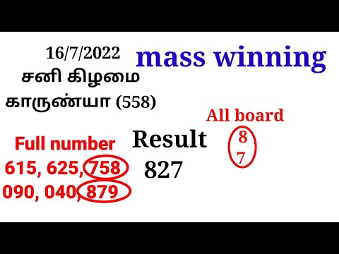 #16/7/2022 kerala lottery gussing number