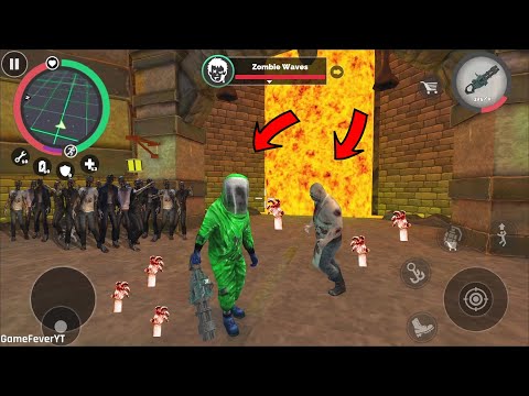 Vegas Crime Simulator 2 - (Green Zombie Suit save and fight hammer boss) finds zombie cave in tunnel