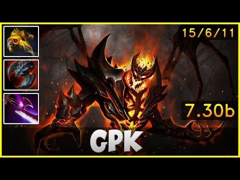 Gpk Shadow Fiend MID vs Leshrac | Dota 2 Gameplay - Dota 2 Patch 7.30b