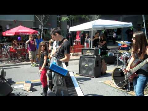 Motion Device (with 10 year old rock singer) at BuskerFest 2012