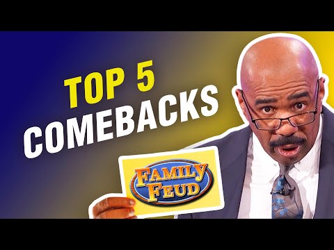 Top 5 Fast Money COMEBACKS on Family Feud! Steve Harvey can't believe it!