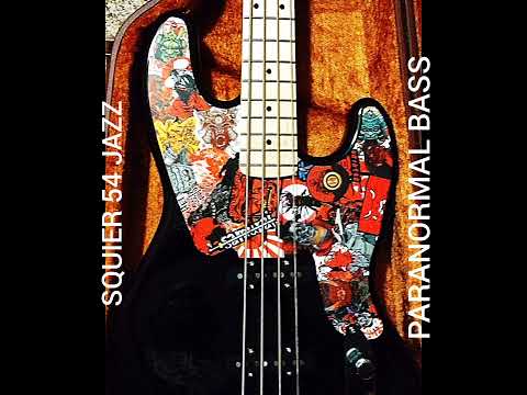 SQUIER  PARANORMAL 54 JAZZ BASS STICKER BOMBED