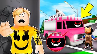 روبلوكس : سيارة الايس كريم الدامية ..! ???????? تتجول فى ماب البيوت ???? لا تدعها تجدك