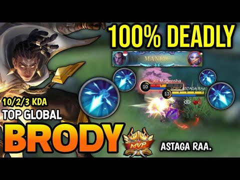 BRODY BEST BUILD 2022 | TOP GLOBAL BRODY GAMEPLAY | MOBILE LEGENDS✓