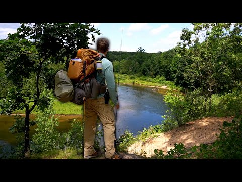 3 Days || 23 Miles Solo Backpacking Michigan River!!