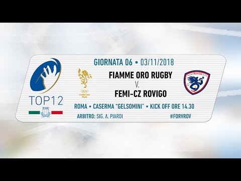 TOP12 2018/19, Giornata 6 - Fiamme Oro Rugby v Femi-CZ Rovigo