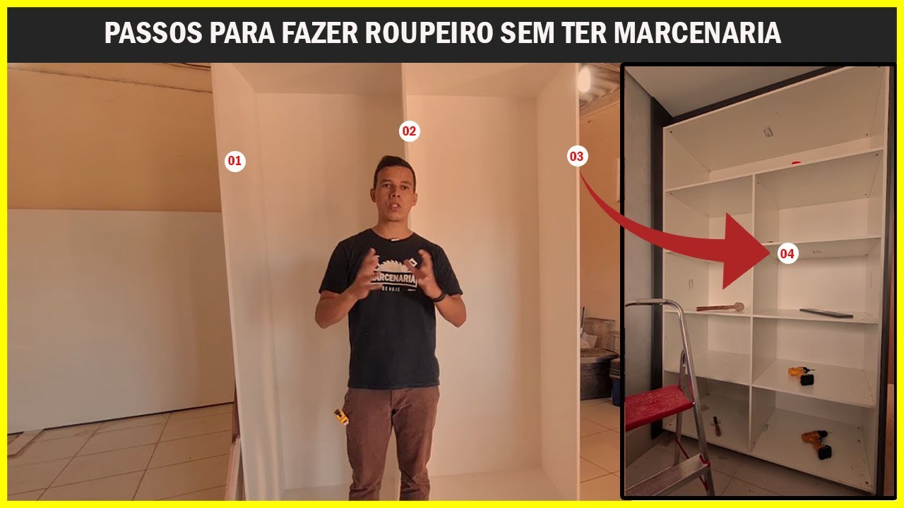 Closet, roupeiro ou guarda roupas Faça comprando o MDF cortado