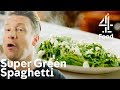 Cooking a SUPER HEALTHY Green Spaghetti with Only 5 Ingredients! | Jamie's Quick & Easy Food