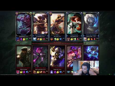 Tyler1 as Miss Fortune Gragas vs Caitlyn Brand Patch 8.2 Ranked Gameplay