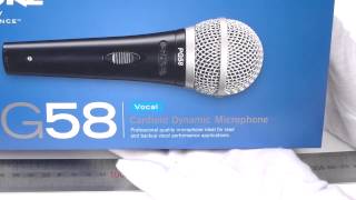 Video thumbnail for [Review]Shure PG58 Xlr Dynamic Vocal Microphone - Cardioid Polar Pattern by Ryen Lee