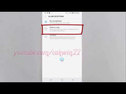 Android Nougat : How to Set Do not disturb Allow exeption Alarm only on Samsung Galaxy S8 or S8+