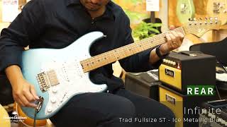 Video thumbnail for Green Guitars - Infinite Trad Fullsize ST - Ice Metallic Blue by Green Guitars