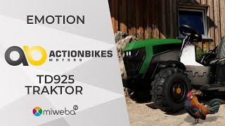 Elektro-Kindertraktor mit Anhänger TD925 90W | Kinder Traktor mit Staufach, Schaufel, Fernbedienung