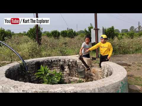 City Kids Fetching Water From Well - Fun in Village