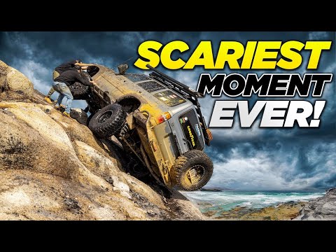 TEETERING ON A CLIFF EDGE! What happens next? Shauno shakes on camera... Wild Tasmania 4WD tracks!