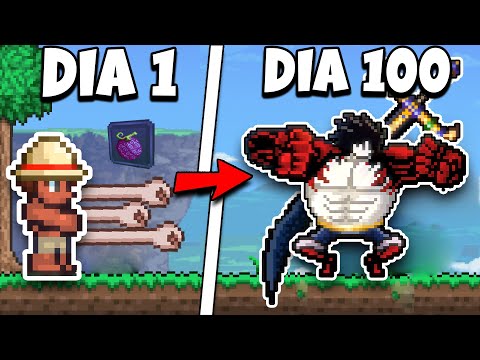 I SPENT 100 DAYS IN TERRARIA ONE PIECE Only Luffy