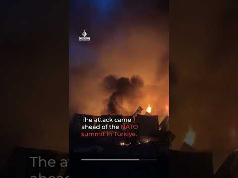 Mass Russian attack on Ukraine’s Kyiv kills at least 7 ahead of NATO summit | #AJ shorts