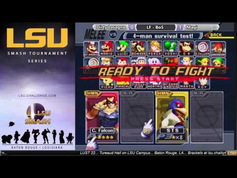 LUST 22 Melee Singles - Dirty Lasagna (Falcon) vs Magi (Falco)