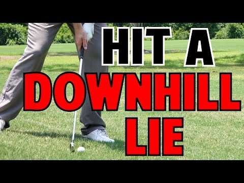 Golf Tip | How to Hit From a Downhill Lie