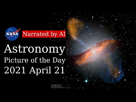 APOD: 2021-04-21 - Centaurus A's Warped Magnetic Fields (Narrated by Salli)
