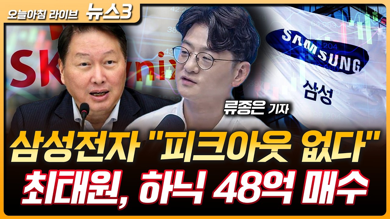 삼성전자 "피크아웃 없다"…최태원, SK하이닉스 48조 매수 | K배터리 3사 2Q 동반 흑자…'암흑 터널' 지났다 |