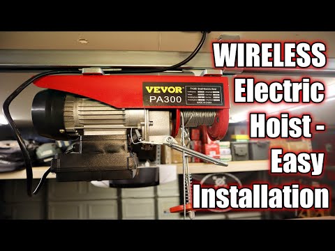 Installing a WIRELESS Electric Garage Hoist - Vevor PA300 Hoist with Wireless Remote