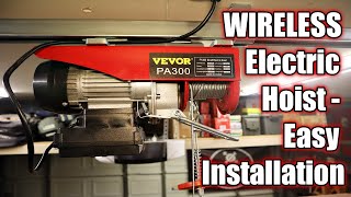 Installing a WIRELESS Electric Garage Hoist - Vevor PA300 Ho