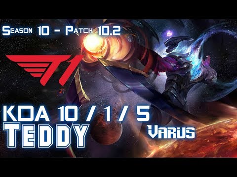 T1 Teddy VARUS vs MISS FORTUNE ADC - Patch 10.2 KR Ranked