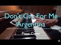 Don't cry for me Argentina - (Evita) - Piano ...