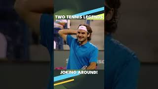 Federer & Agassi Joking Around At Charity Match ?