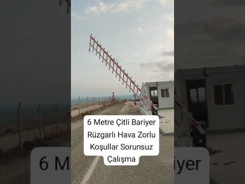 6 metre çitli otopark bariyeri rüzgarlı alan kullanım videosu
