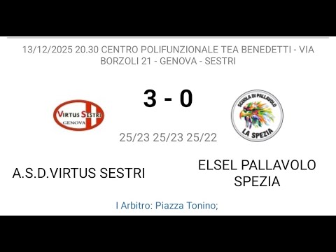 Serie D 2025/26: Virtus Sestri Volley Genova vs Esel pallavolo Spezia (Parte 1)