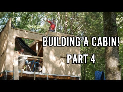 Building a Cabin!!! - Part 4 - Loft (Stairs/Decking) and Partial Sheathing