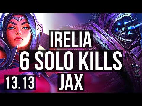 IRELIA vs JAX (TOP) | 11/1/1, 6 solo kills, Godlike, 800K mastery | NA Master | 13.13